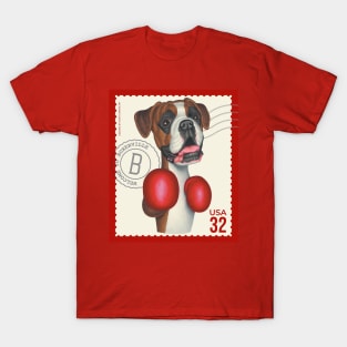 Funny Boxer Dog wearing cute Boxing Gloves T-Shirt